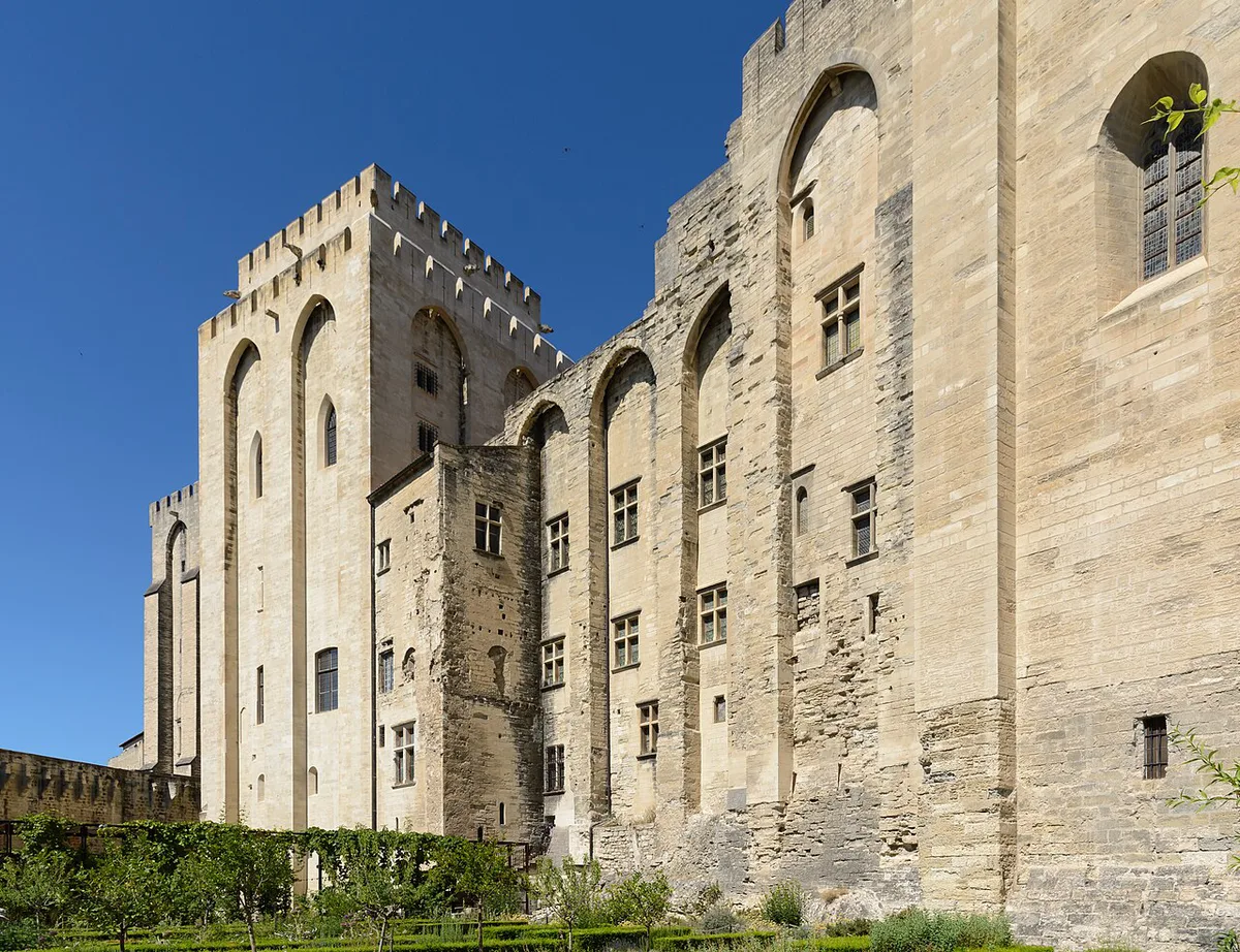 Parking outside the medieval walls of Avignon, France — 1