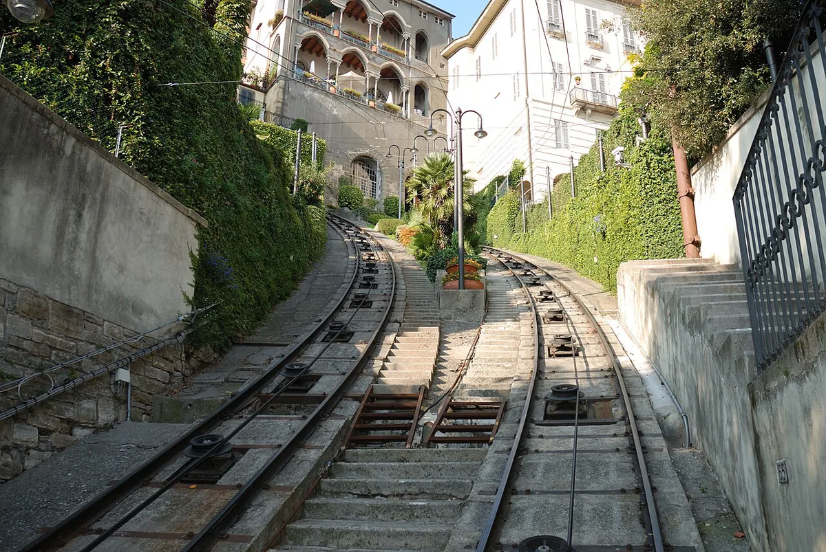 Parking below the Citta Alta walls in Bergamo, Italy — 1