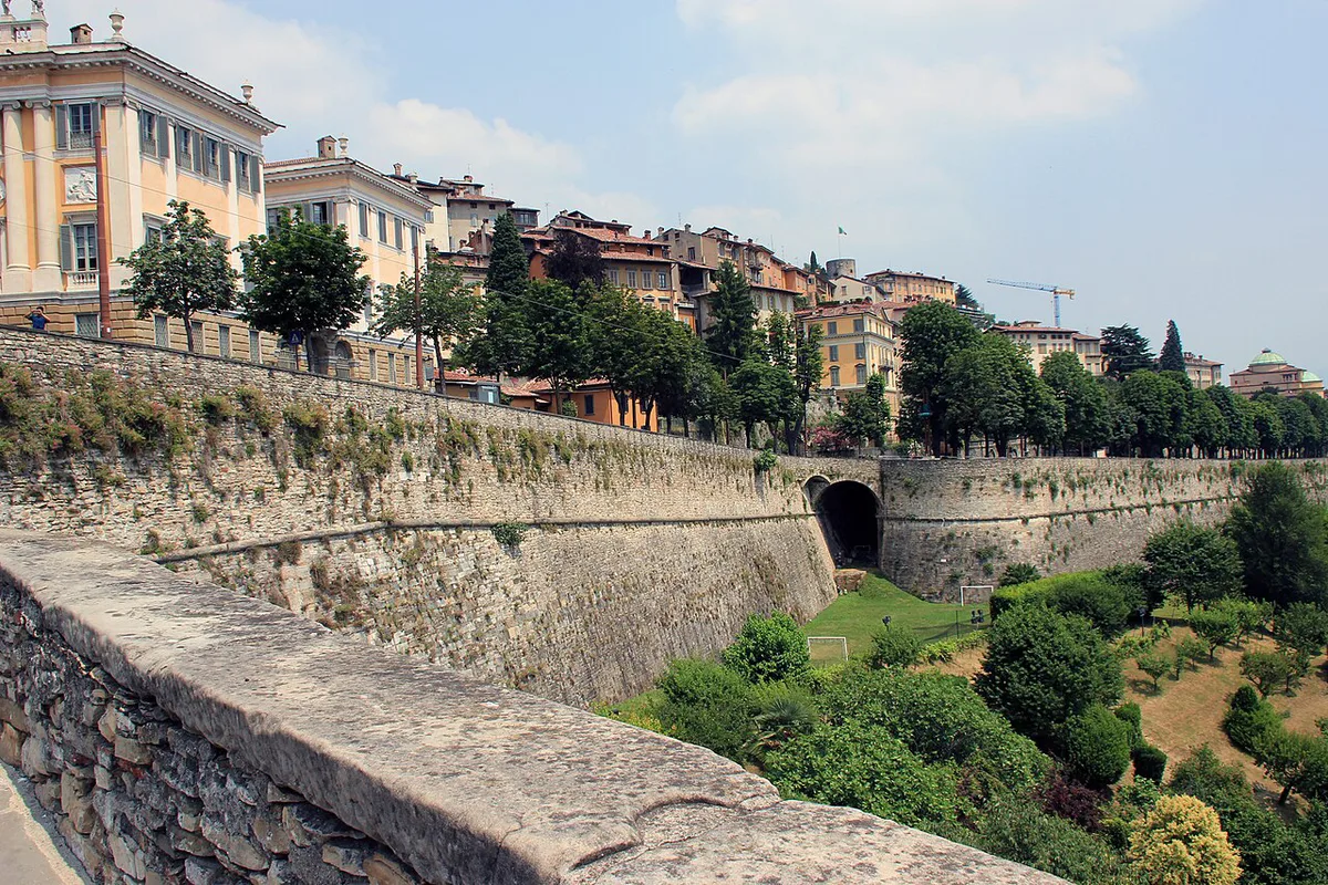 Parking below the Citta Alta walls in Bergamo, Italy — 2