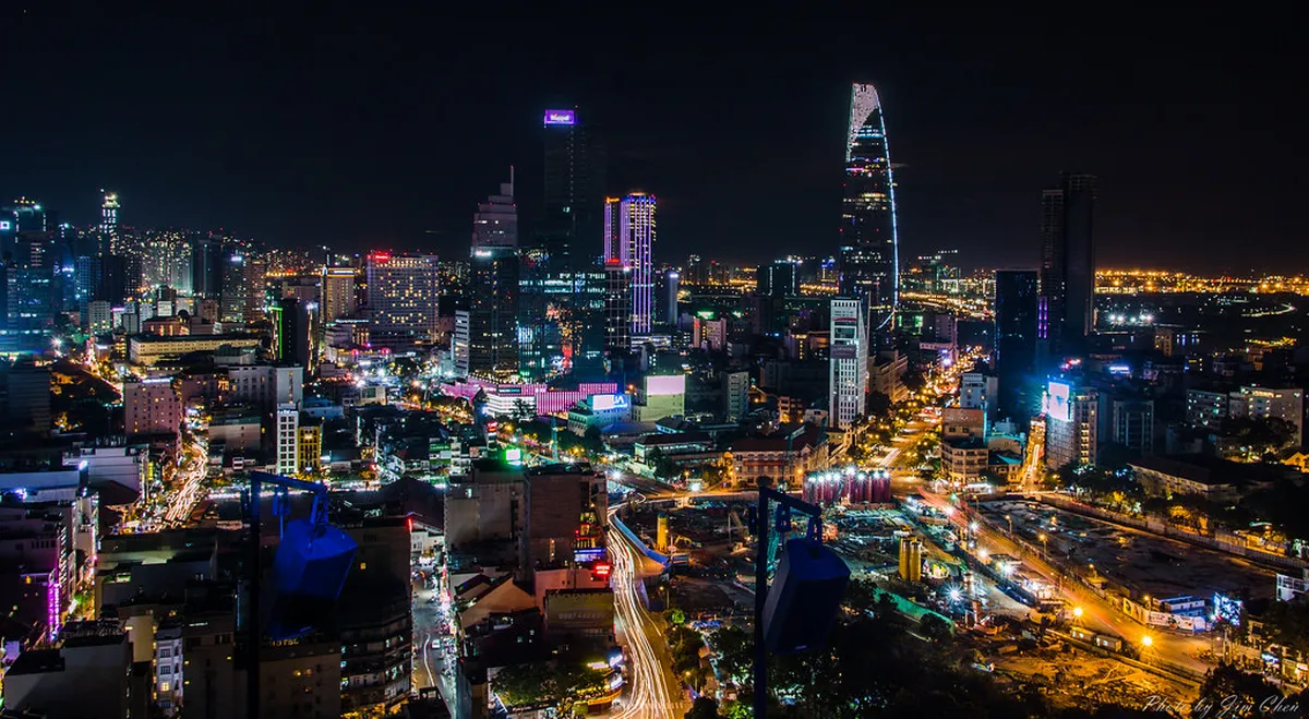 Saigon skyline night
