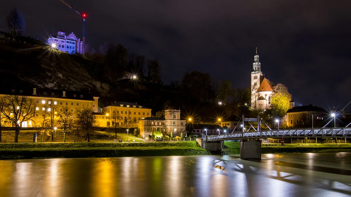 Salzburg river Salzach in Salzburg, Austria
