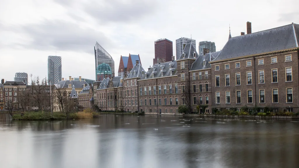 The historic Binnenhof complex and surrounding buildings in The Hague